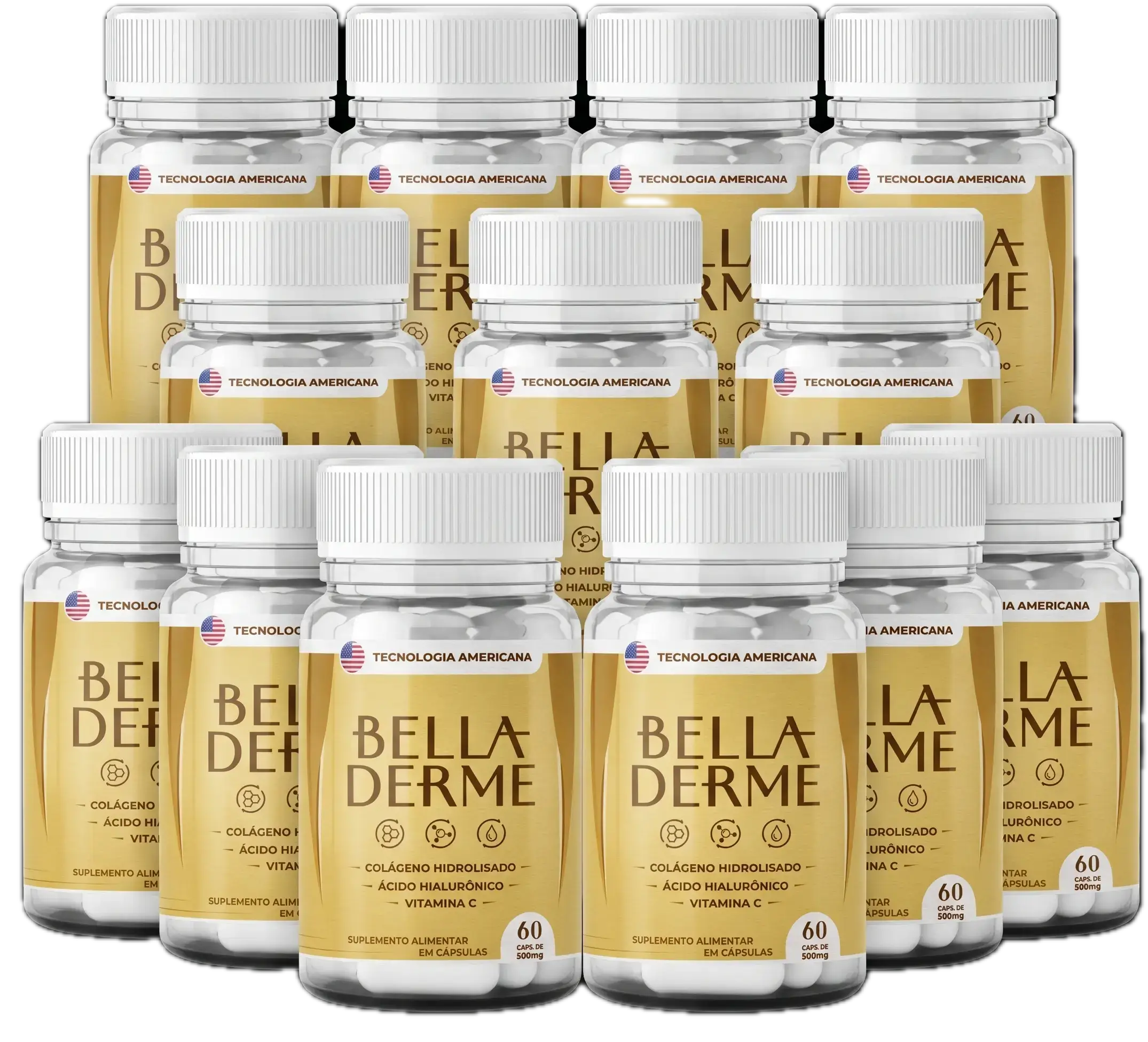 Kit 12 Potes Bella Derme