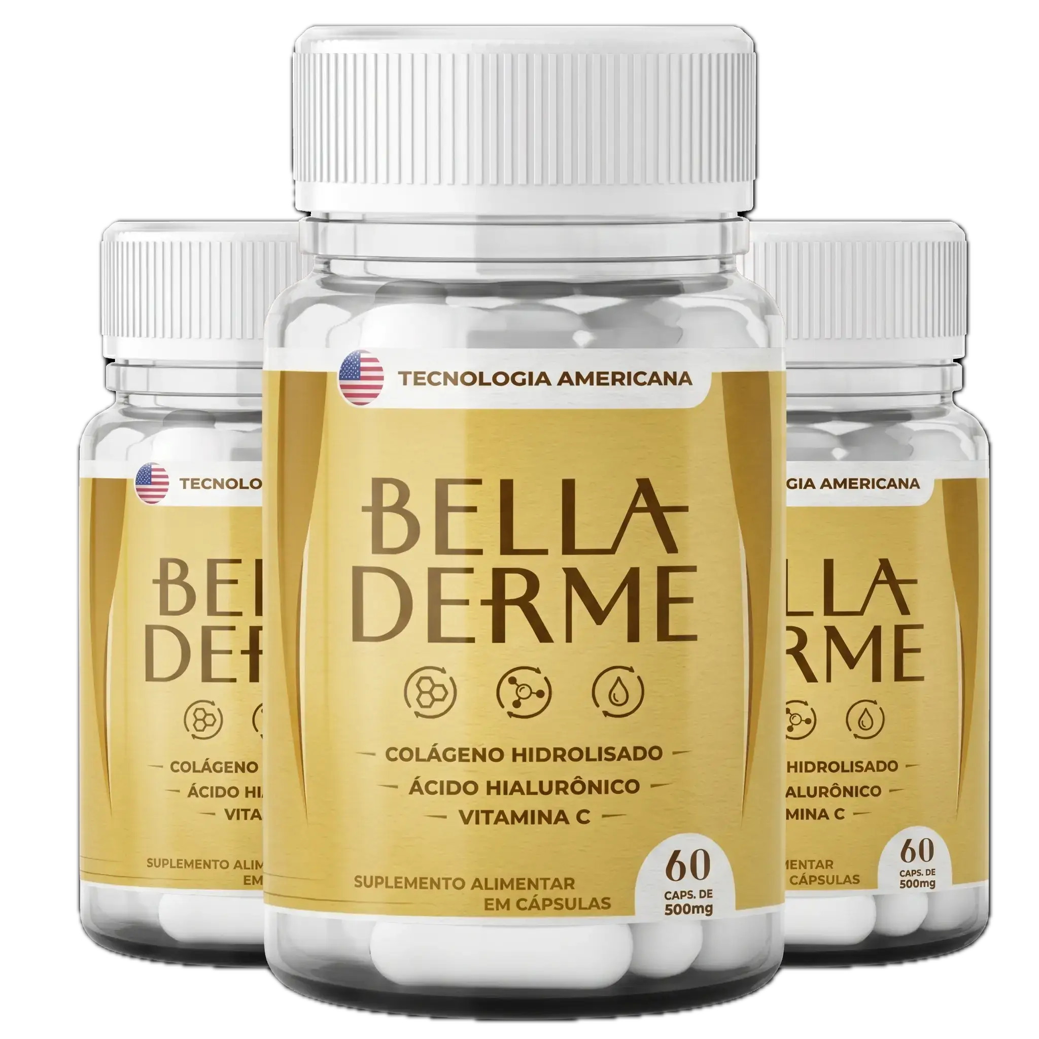 Kit 3 Potes Bella Derme