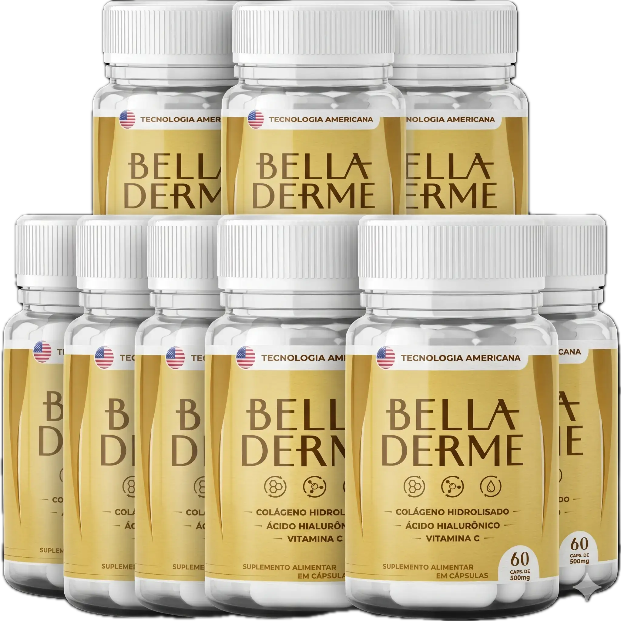 Kit 9 Potes Bella Derme